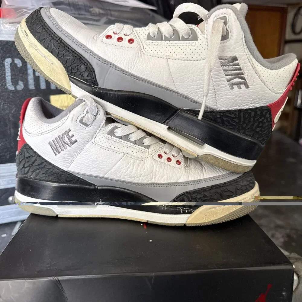 Size 8.5 - Air Jordan 3 Retro NRG Tinker 2018 FIRE RED